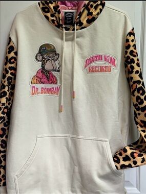 Death Row Records, Snoop Dogg, Dr. Bombay Leopard Hoodie,XL RARE Limited Edition